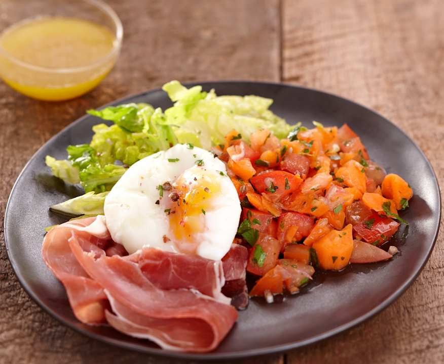 Insalata con uovo pochè Protein