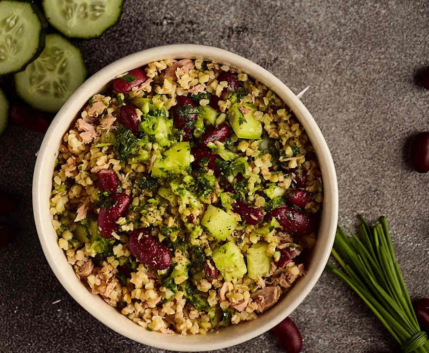 Insalata di bulgur, tonno e fagioli Low Carb
