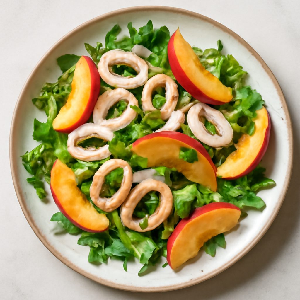 Insalata di calamari e pesca Low Carb