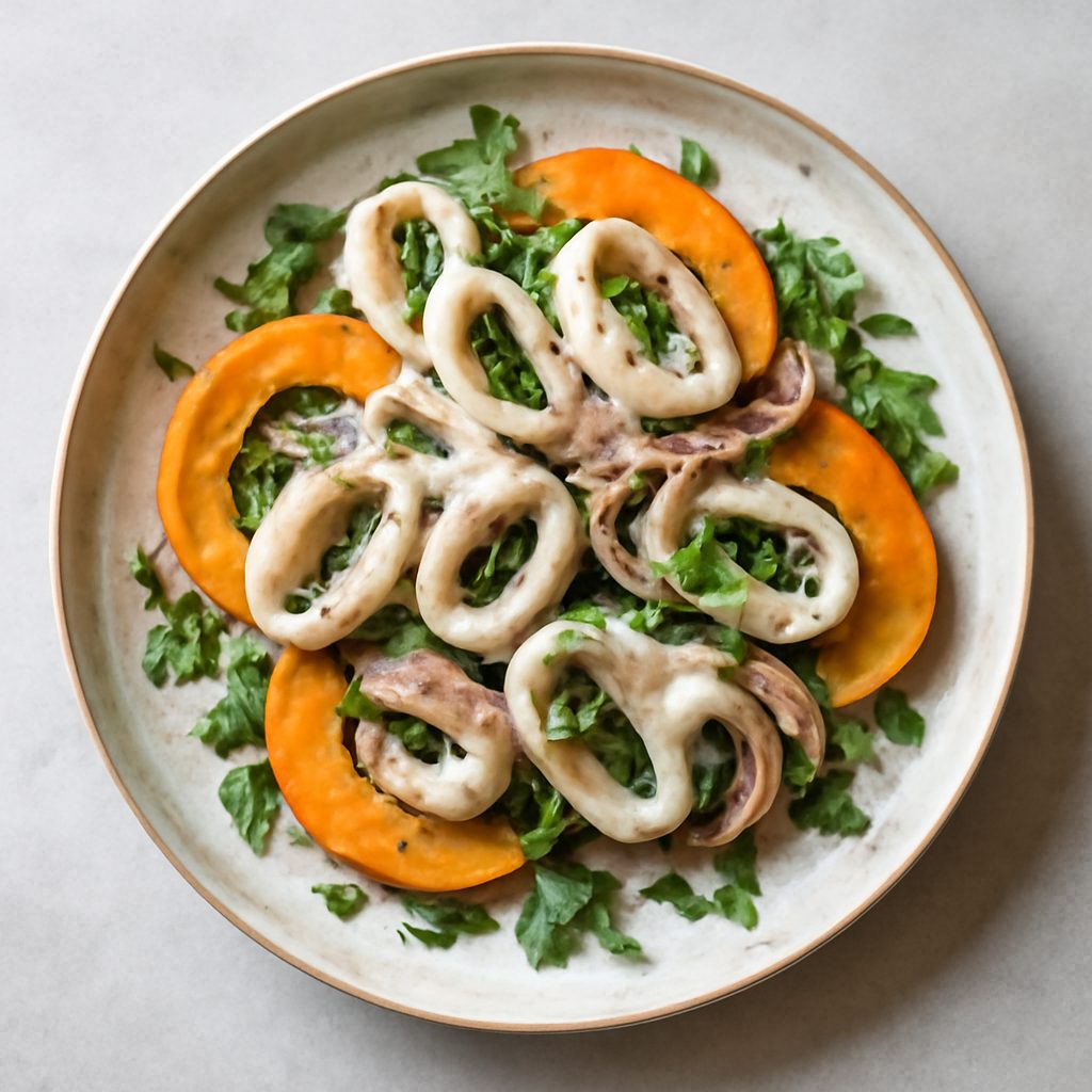 Insalata di calamari e zucca con shirataki Low Fat