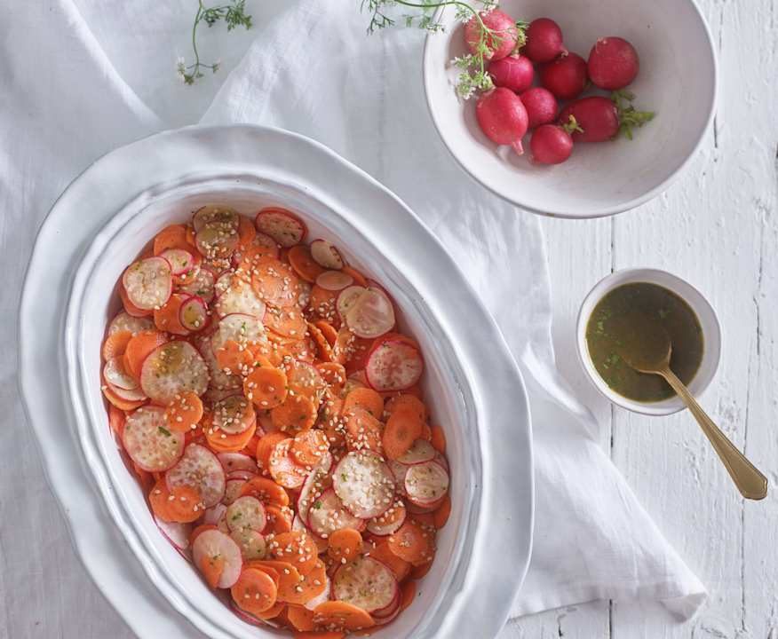 Insalata di carote e ravanelli all'orientale Low Fat
