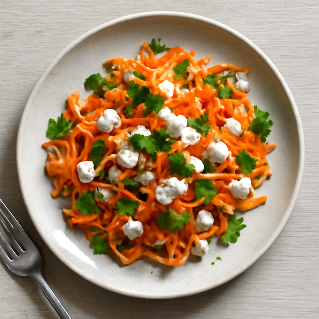Insalata di carote grattugiate proteica low-carb