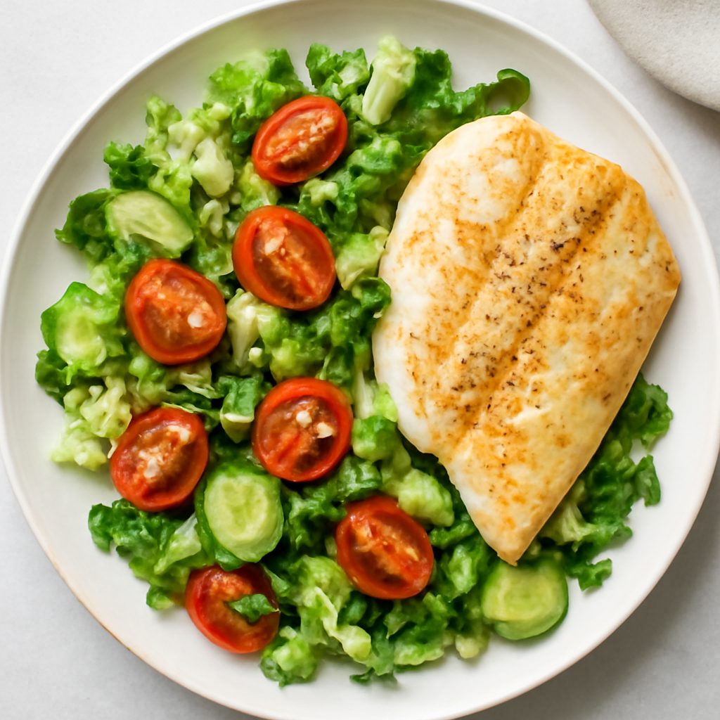 Insalata di cavolo cinese con pesce