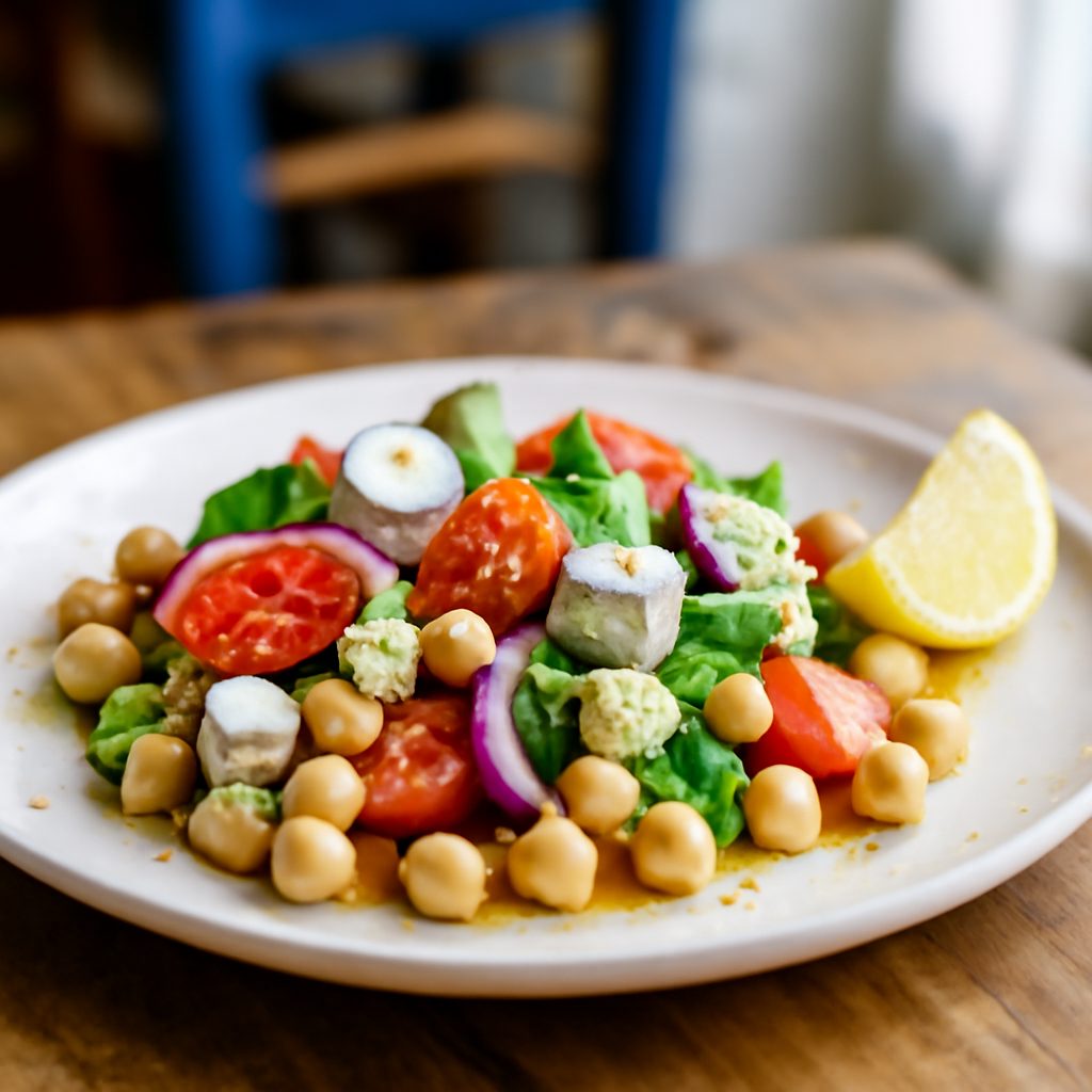 Insalata di Ceci e Verdure alla Greca