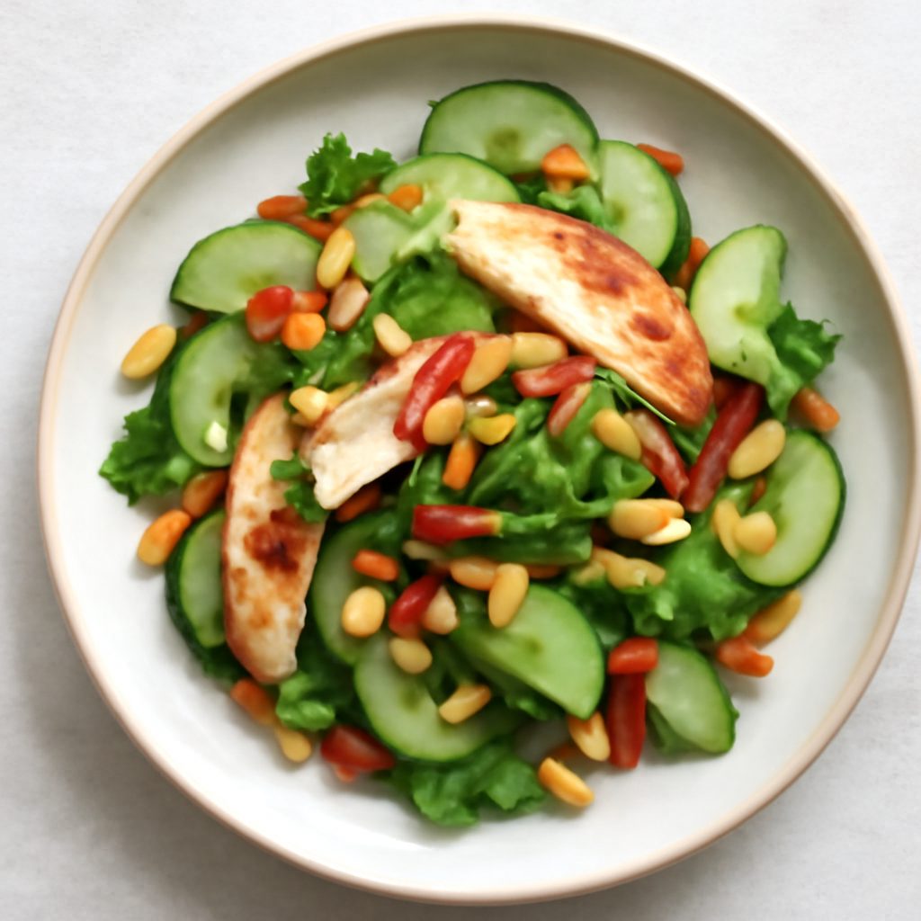 Insalata di cetriolo alla tailandese fit proteica