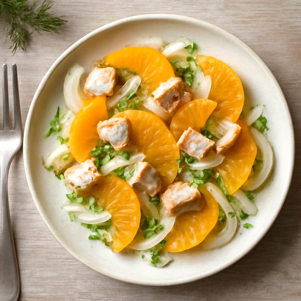 Insalata di finocchi e arance proteica low-carb