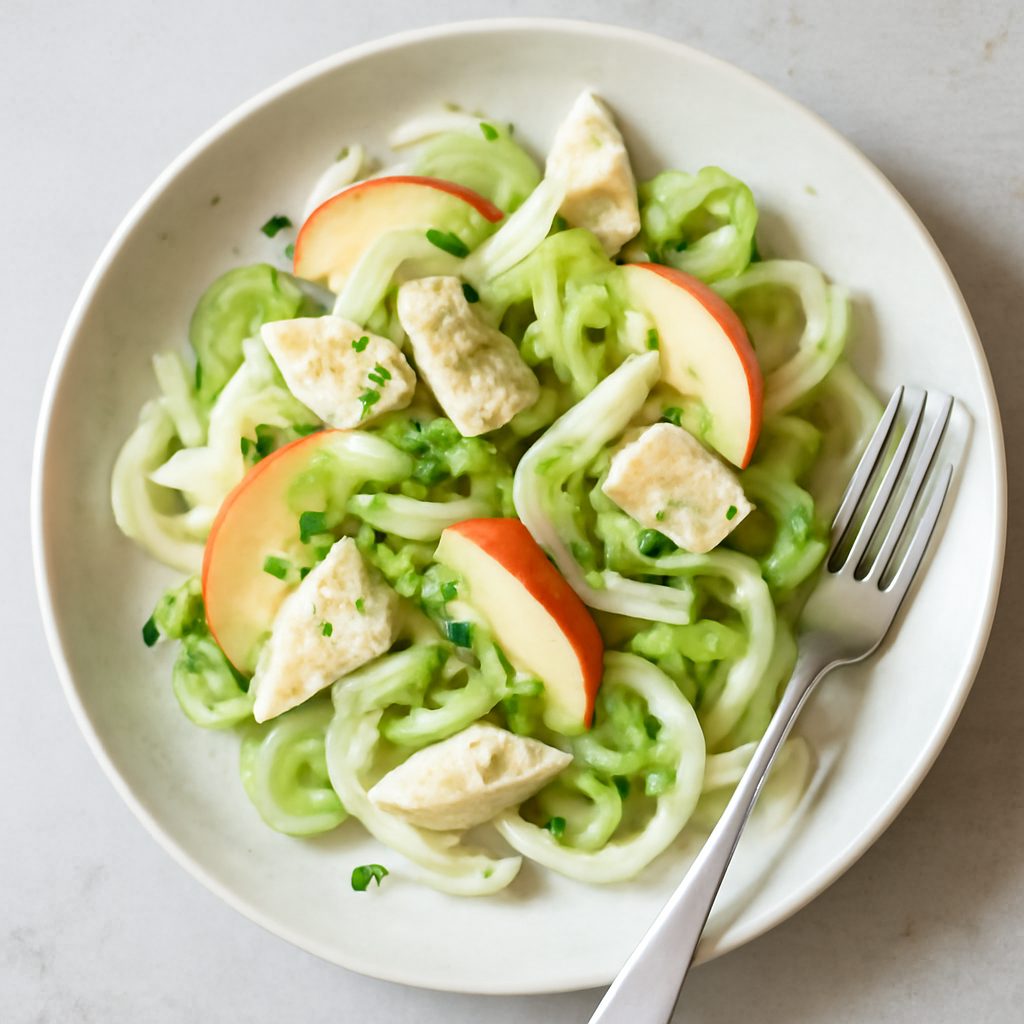 Insalata di finocchio, sedano e mela proteica low-carb fit