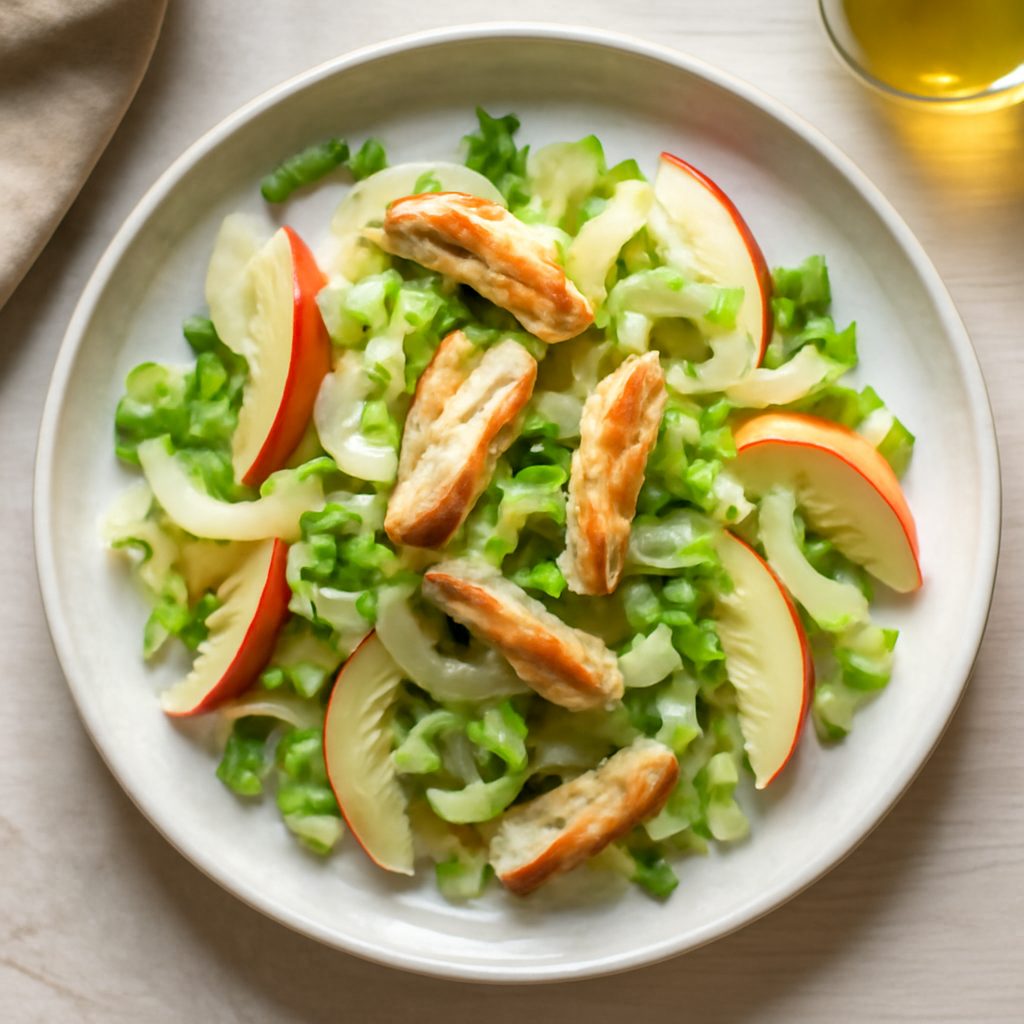 Insalata di finocchio, sedano e mela proteica low-carb