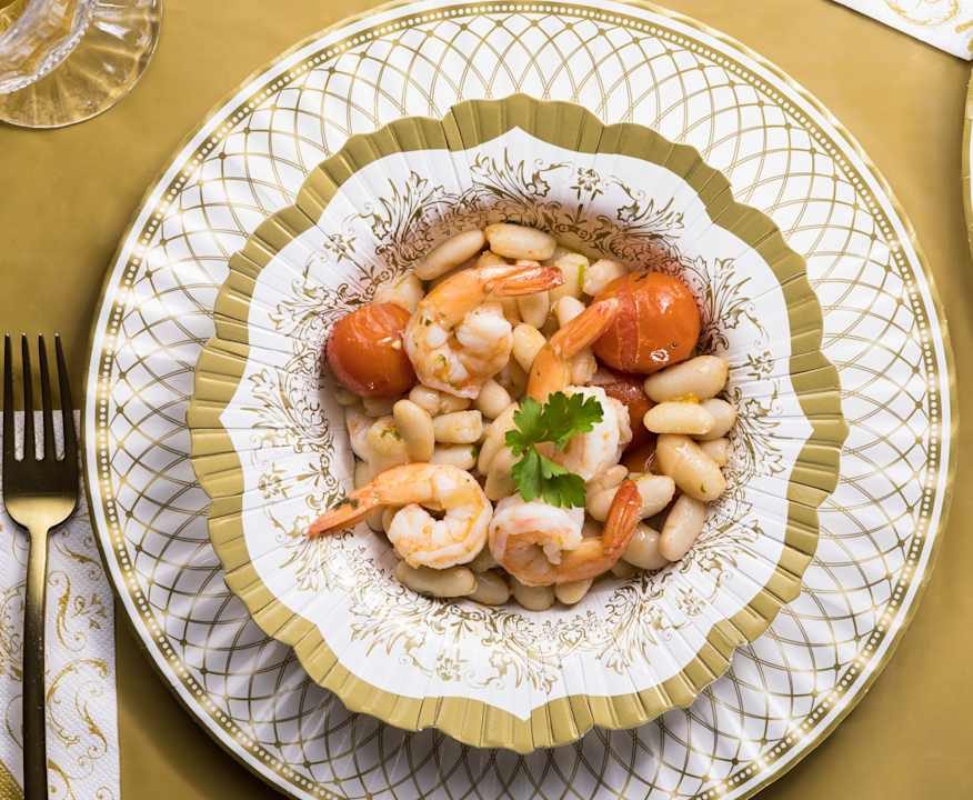 Insalata di gamberi e fagioli cannellini Low Fat