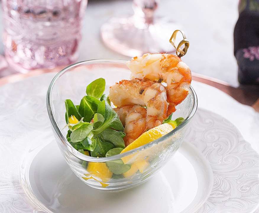 Insalata di gamberi e mango (per 2 persone) (senza glutine)