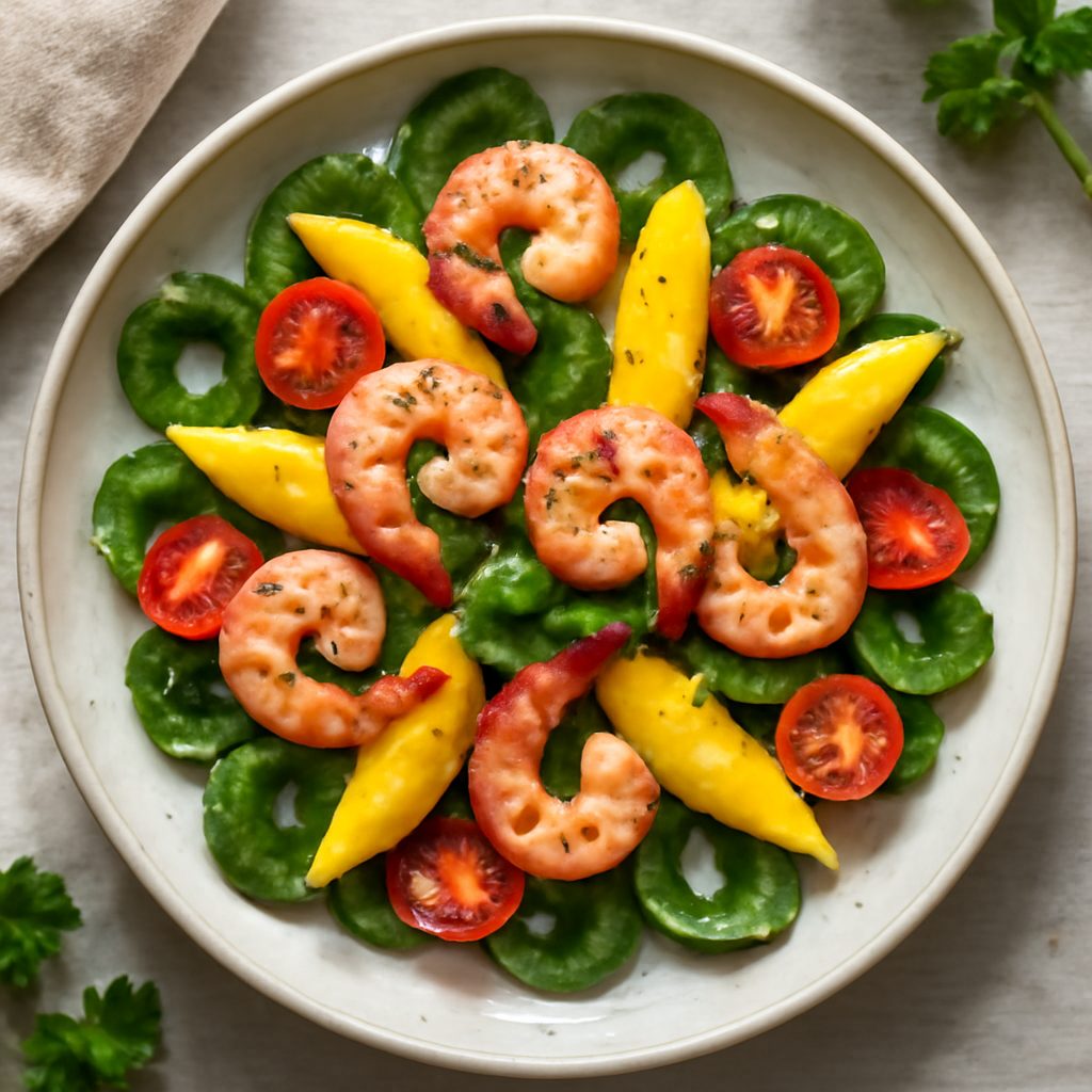 Insalata di gamberi e mango Low Fat