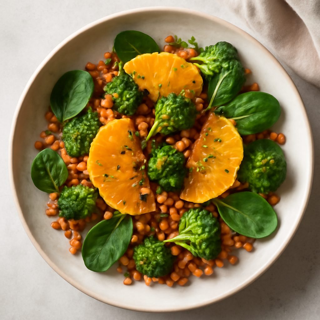 Insalata di Lenticchie Rosse e Arance Low Fat