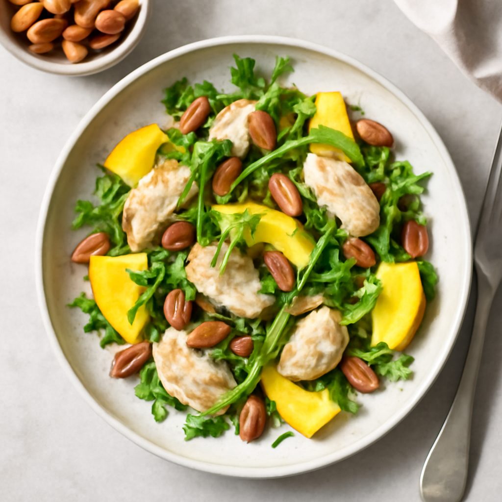 Insalata di mandorle tostate e melone giallo Low Carb