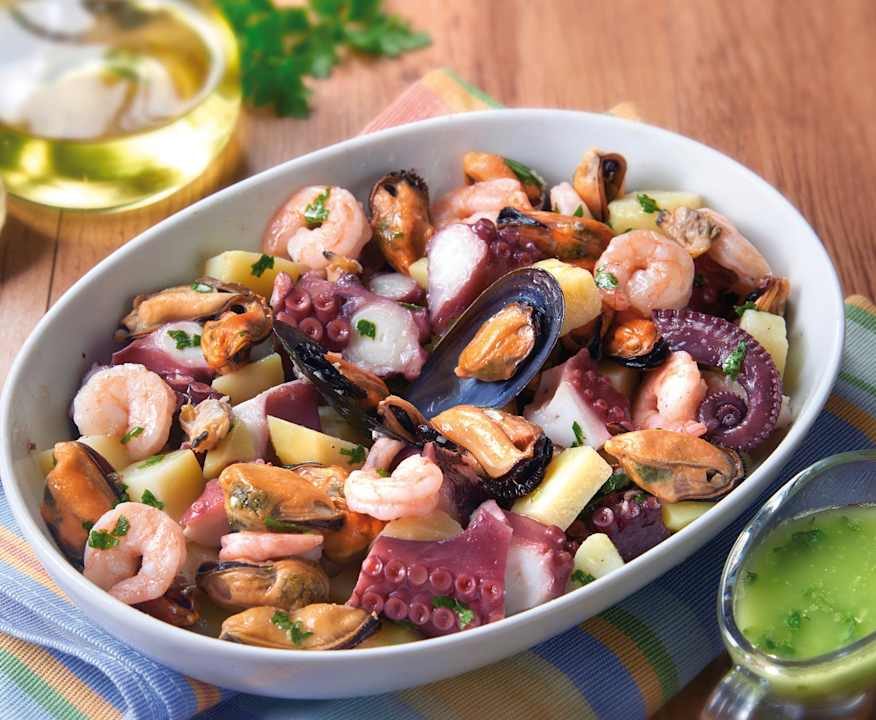 Insalata di mare con citronette all'aglio Low Carb