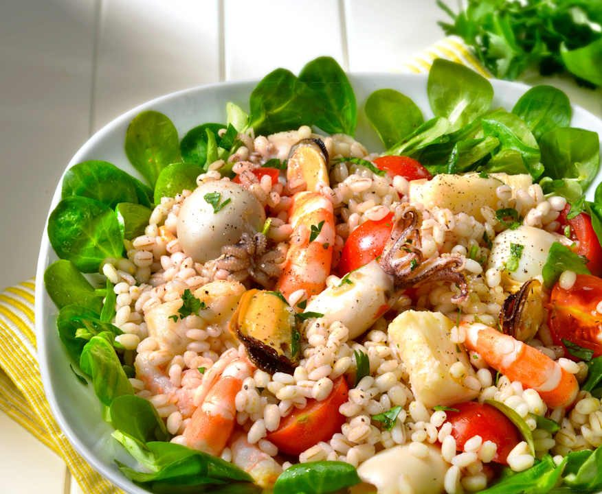 Insalata di mare con orzo perlato Low Fat