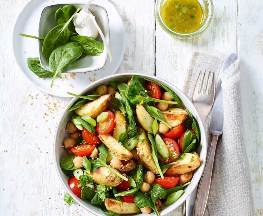 Insalata di patate, ceci e spinaci Low Fat