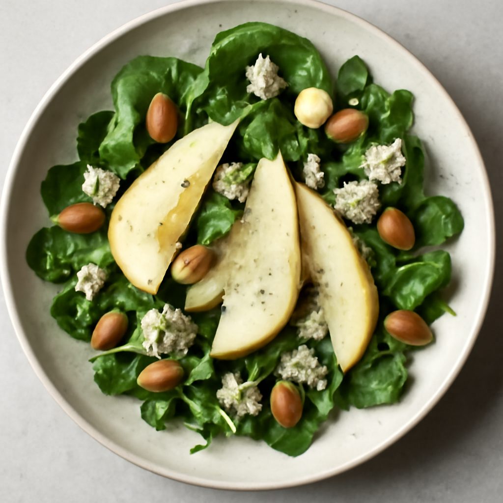 Insalata di pere e formaggio erborinato proteica low-carb