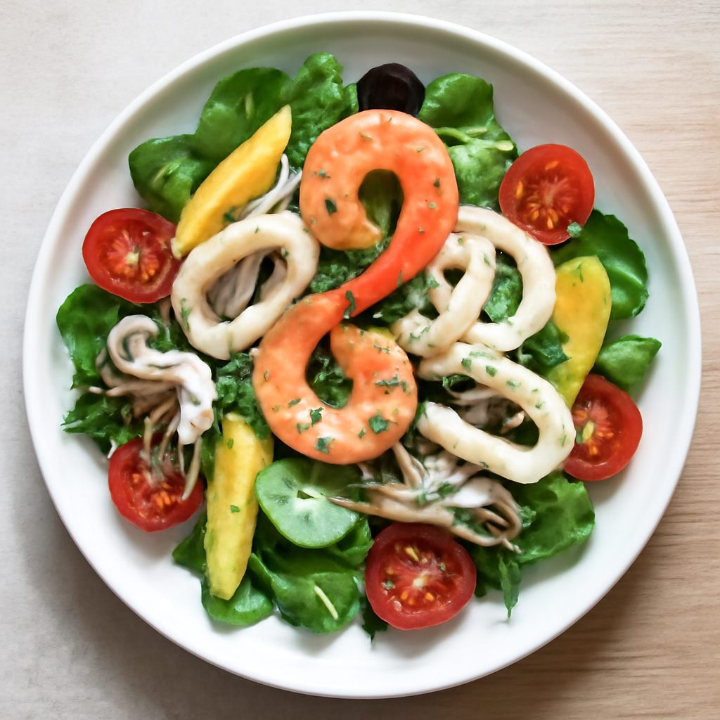 Insalata di pesce esotica proteica low-carb
