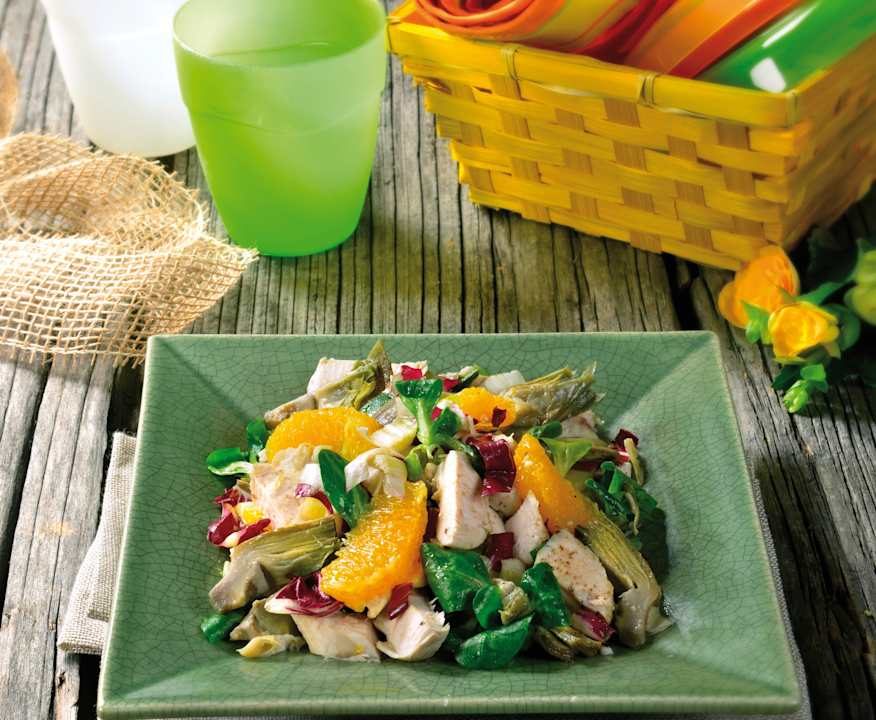 Insalata di pollo e carciofi all'arancia Protein