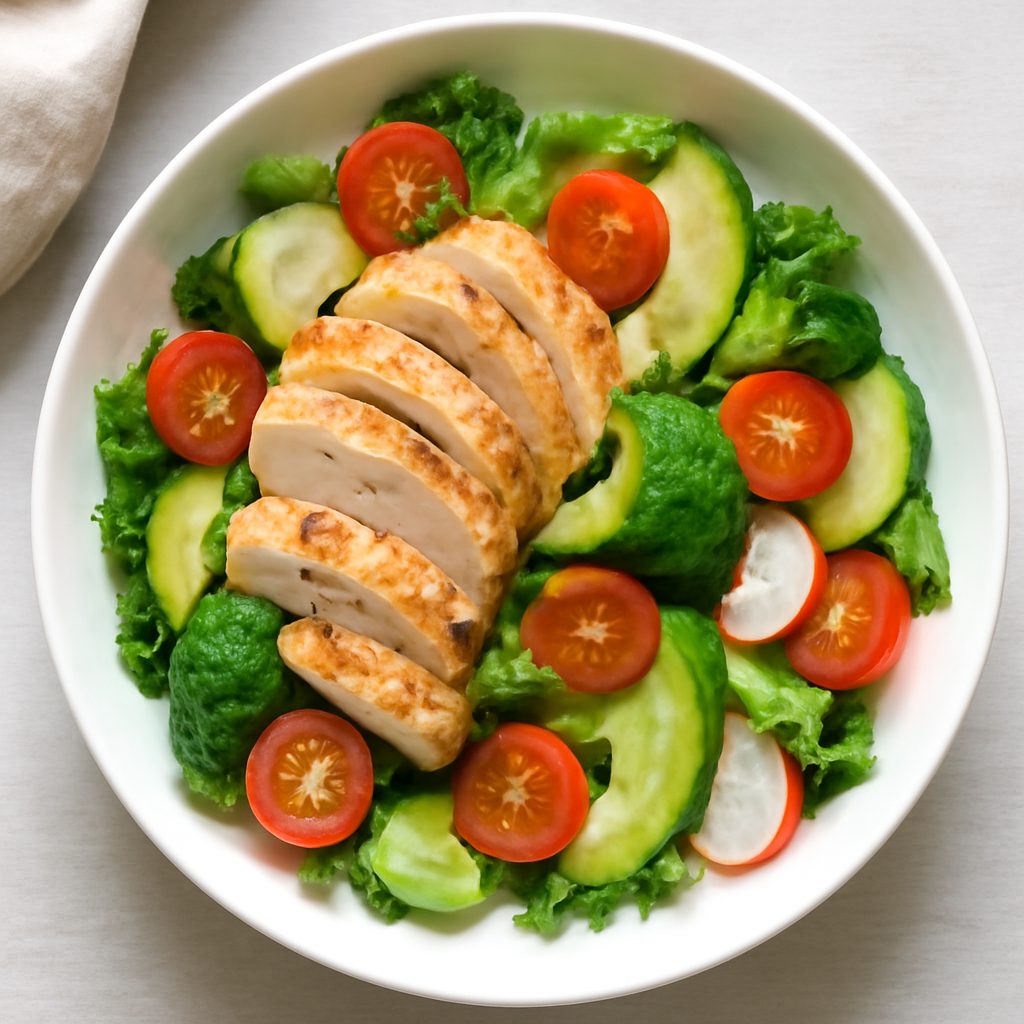 Insalata di pollo e verdure