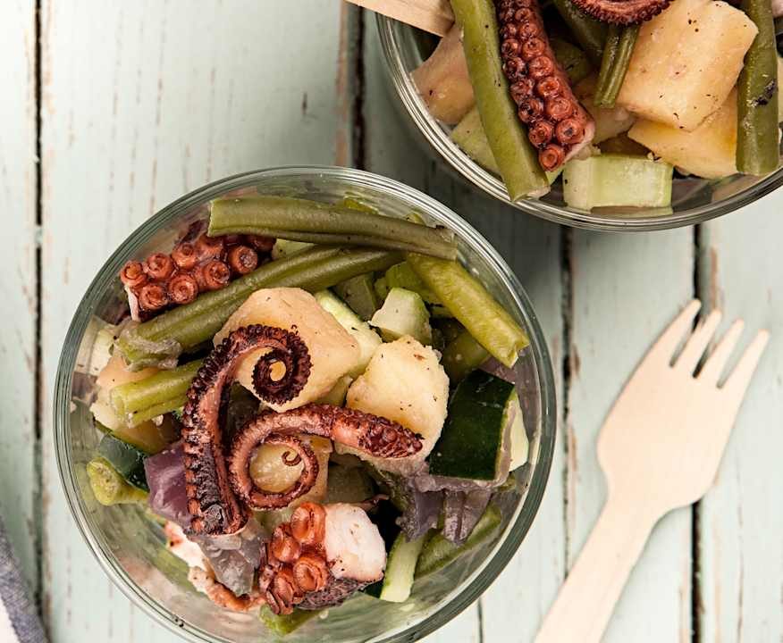 Insalata di polpo e fagiolini (senza patate) Low Carb