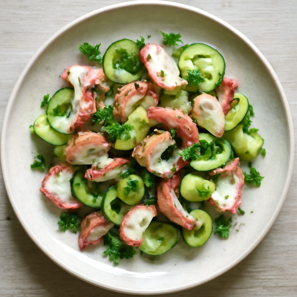 Insalata di polpo e zucchine low-carb proteica