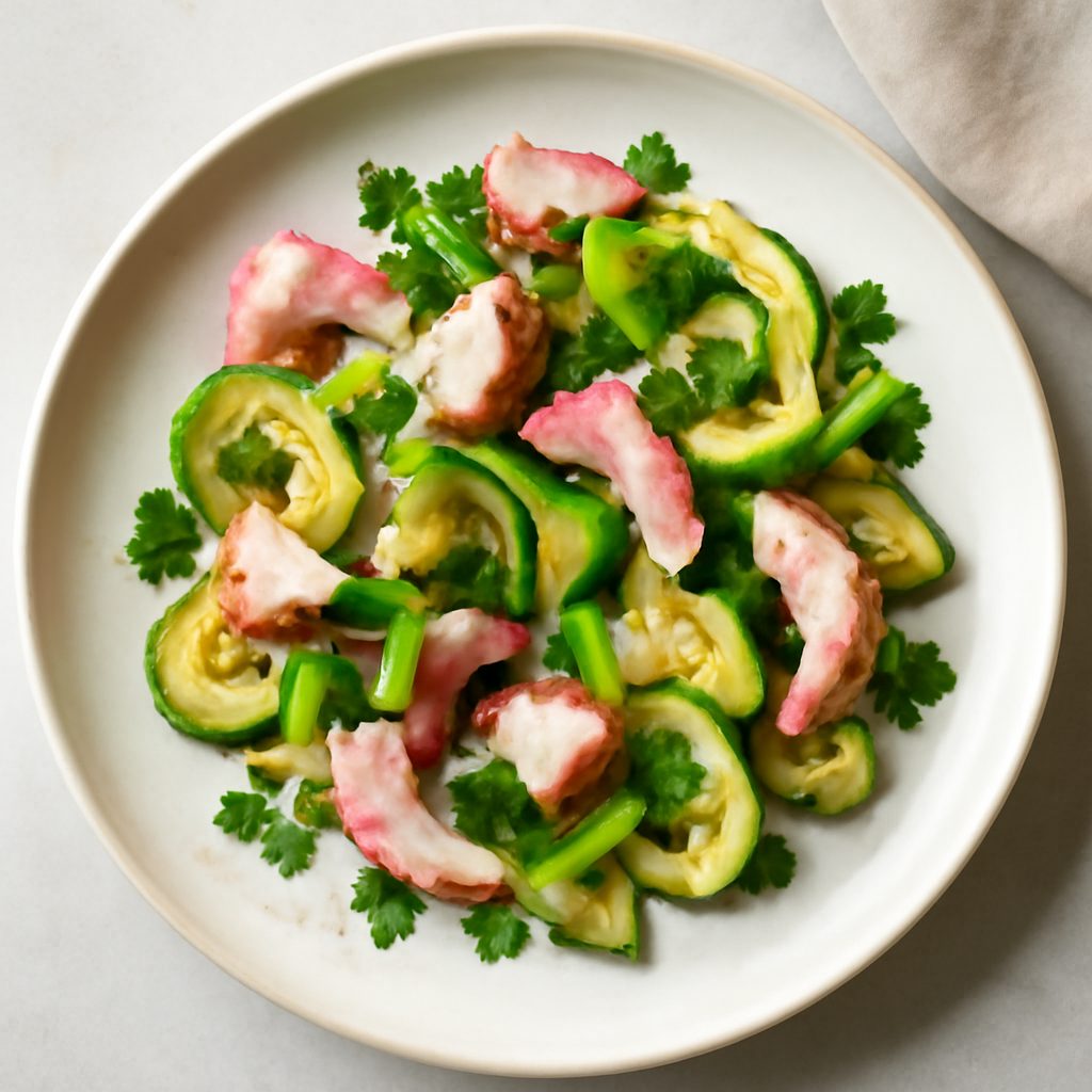 Insalata di polpo e zucchine proteica low-carb