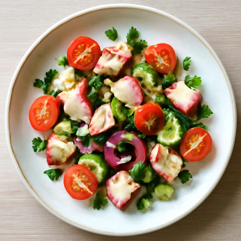 Insalata di polpo proteica low-carb con dressing al lime