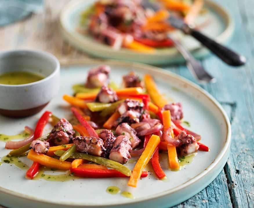 Insalata di polpo sottovuoto con verdurine