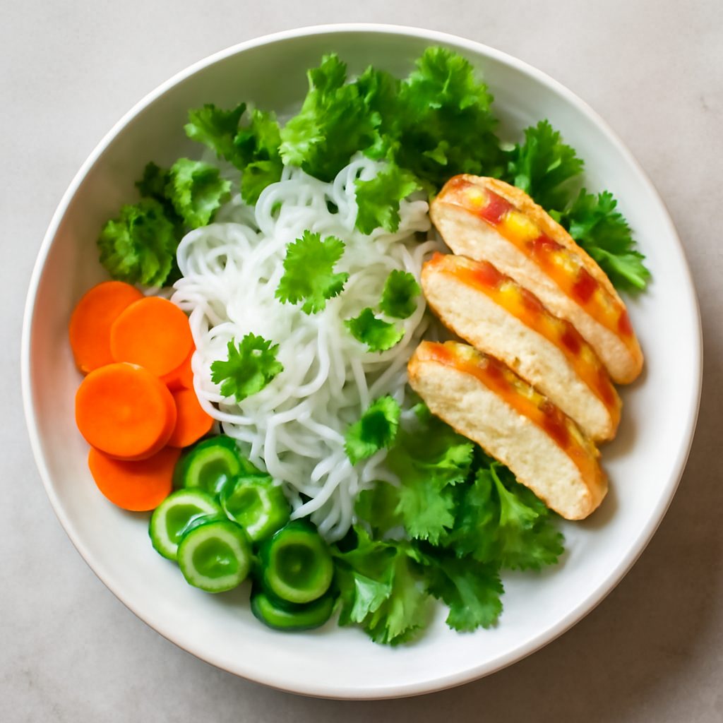 Insalata di shirataki e verdure vietnamita