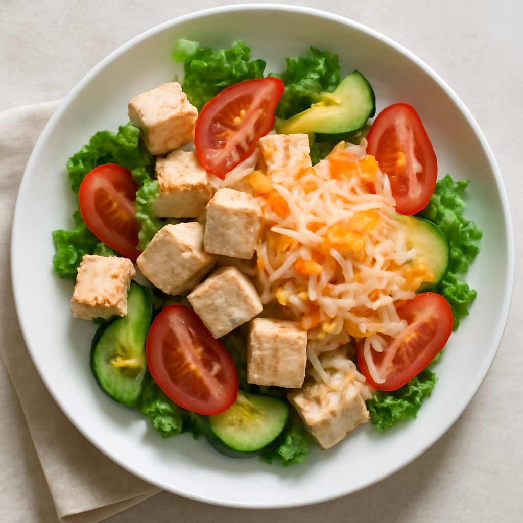 Insalata di Tofu e Verdure Fermentate