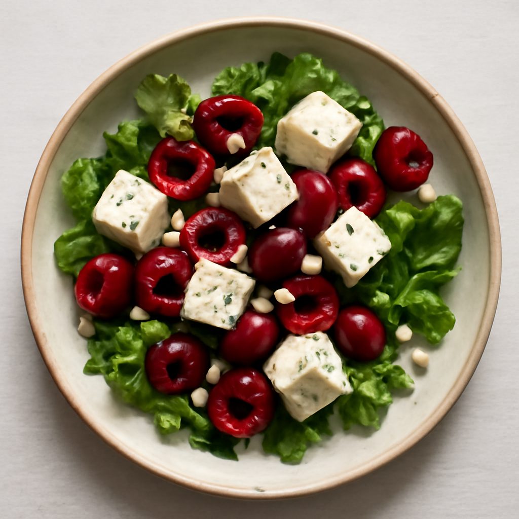 Insalata Feta e Ciliegie con Gremolada alle Mandorle
