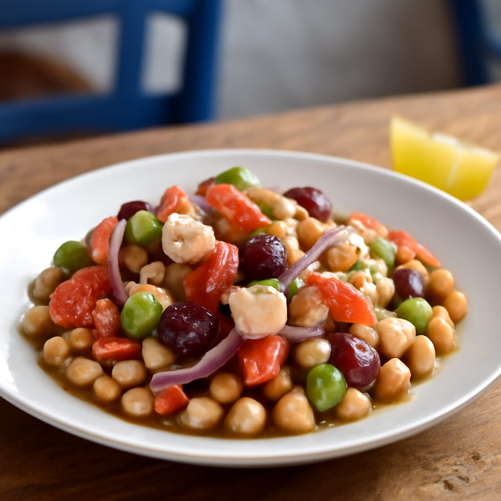 Insalata Greca di Ceci ad Alto Contenuto Protein