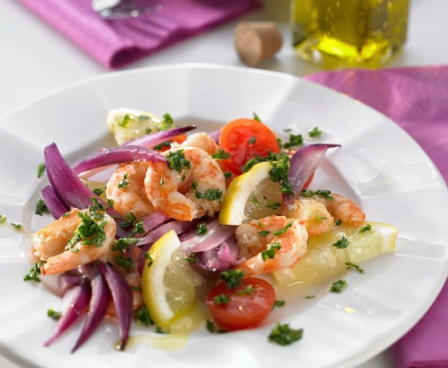 Insalata mediterranea gamberi e cipolle Low Fat