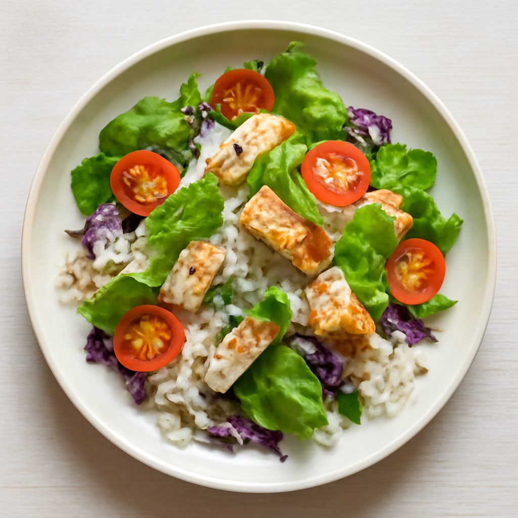 Insalata mista di crauti proteica low-carb