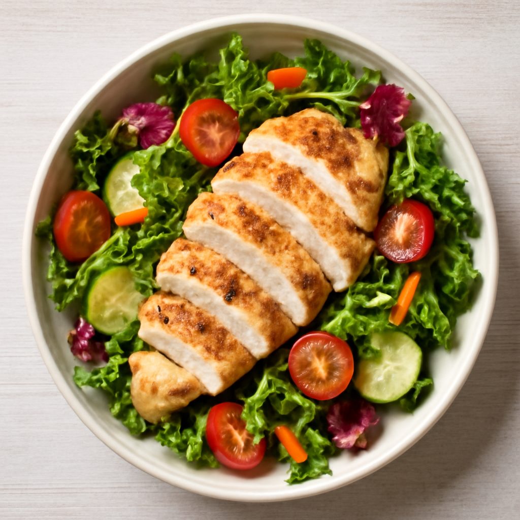 Insalata mista con formaggio di capra e mandorle tostate Protein
