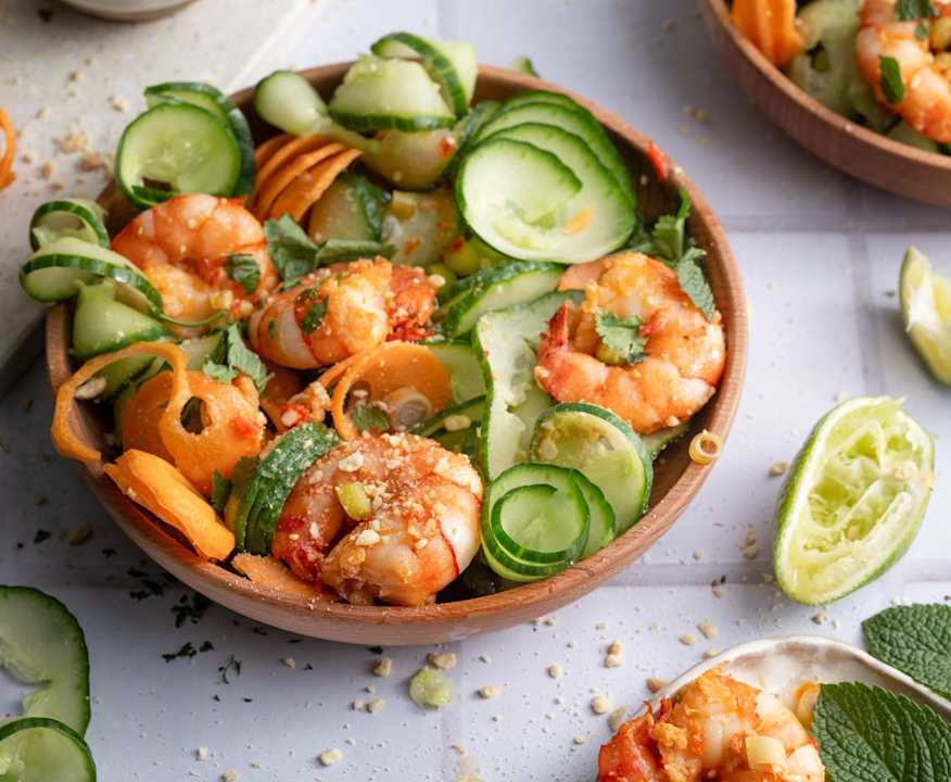 Insalata piccante di gamberi Low Carb