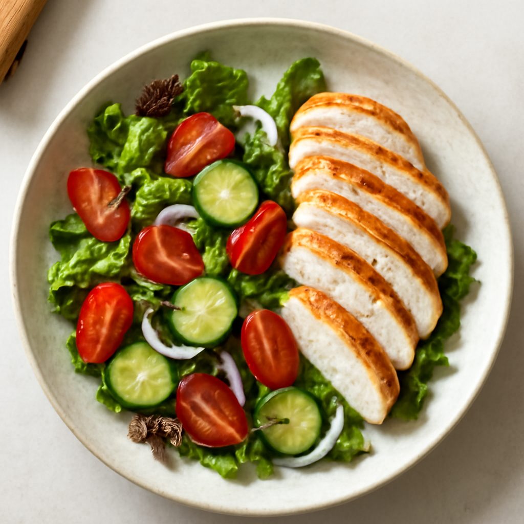 Insalata Proteica al Varoma con Dressing al Melograno Low-Carb