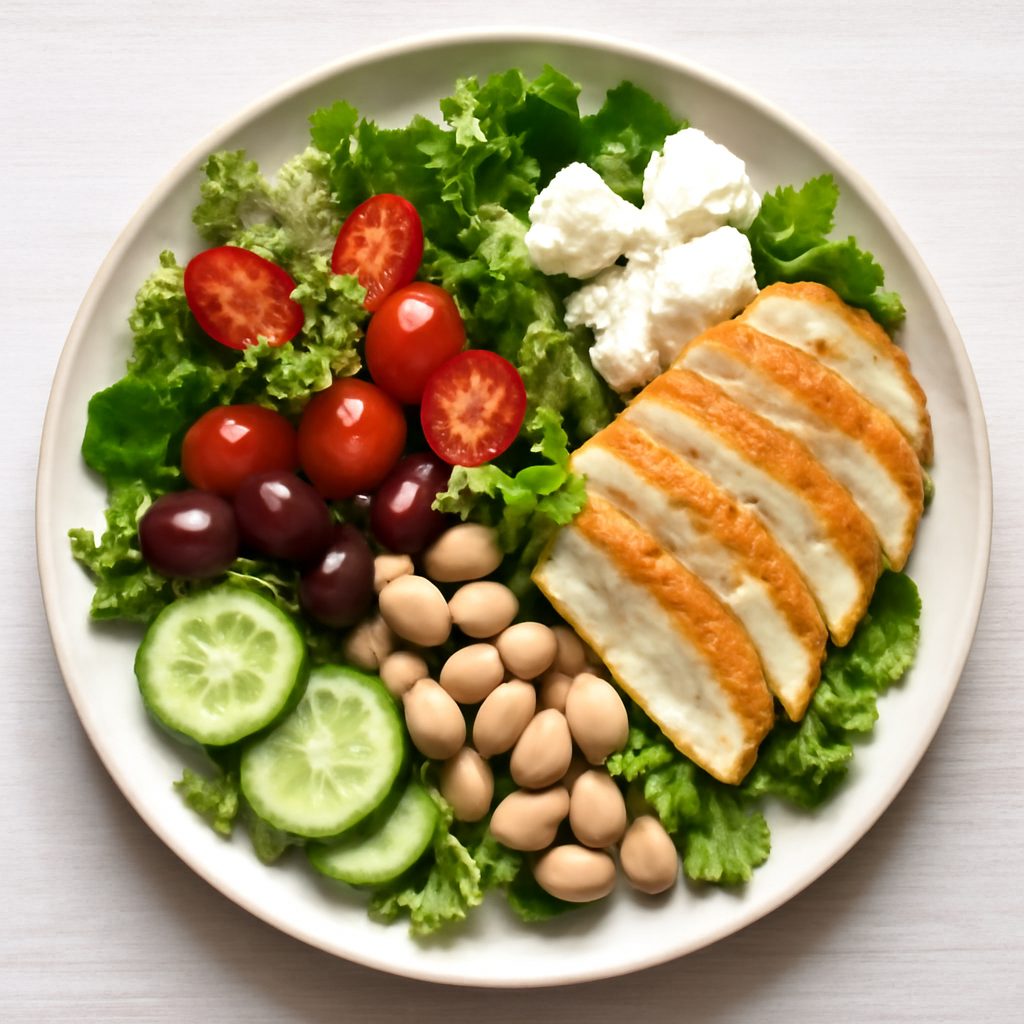 Insalata di avocado con gamberi e verdure