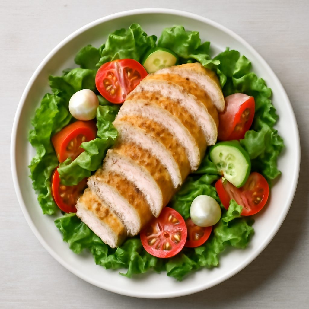 Insalata con Salmone e Verdure Vapore