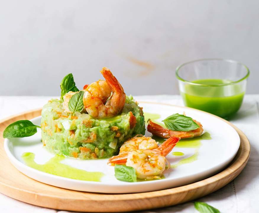 Insalata russa di avocado con gamberi insaporiti Low Fat