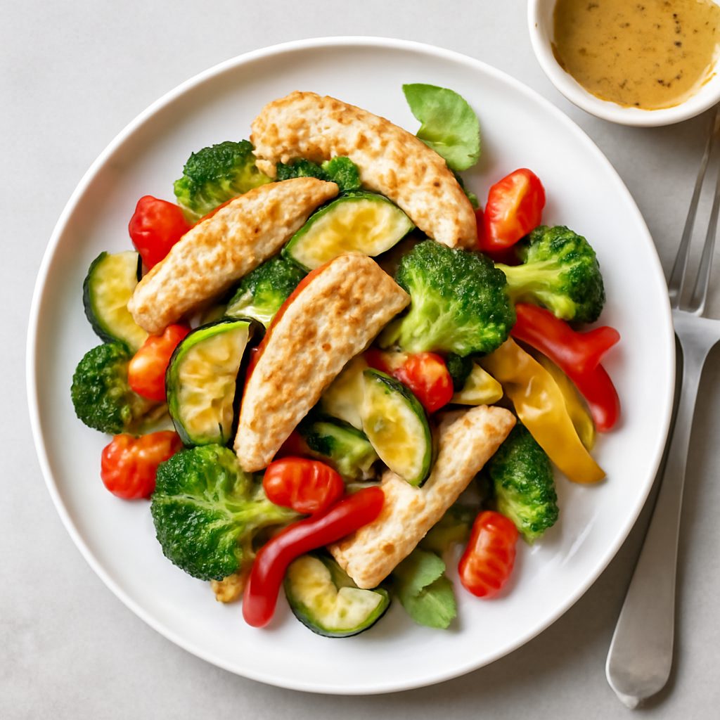 Insalata tiepida di verdure con condimento alla senape fit - Monoporzione proteica