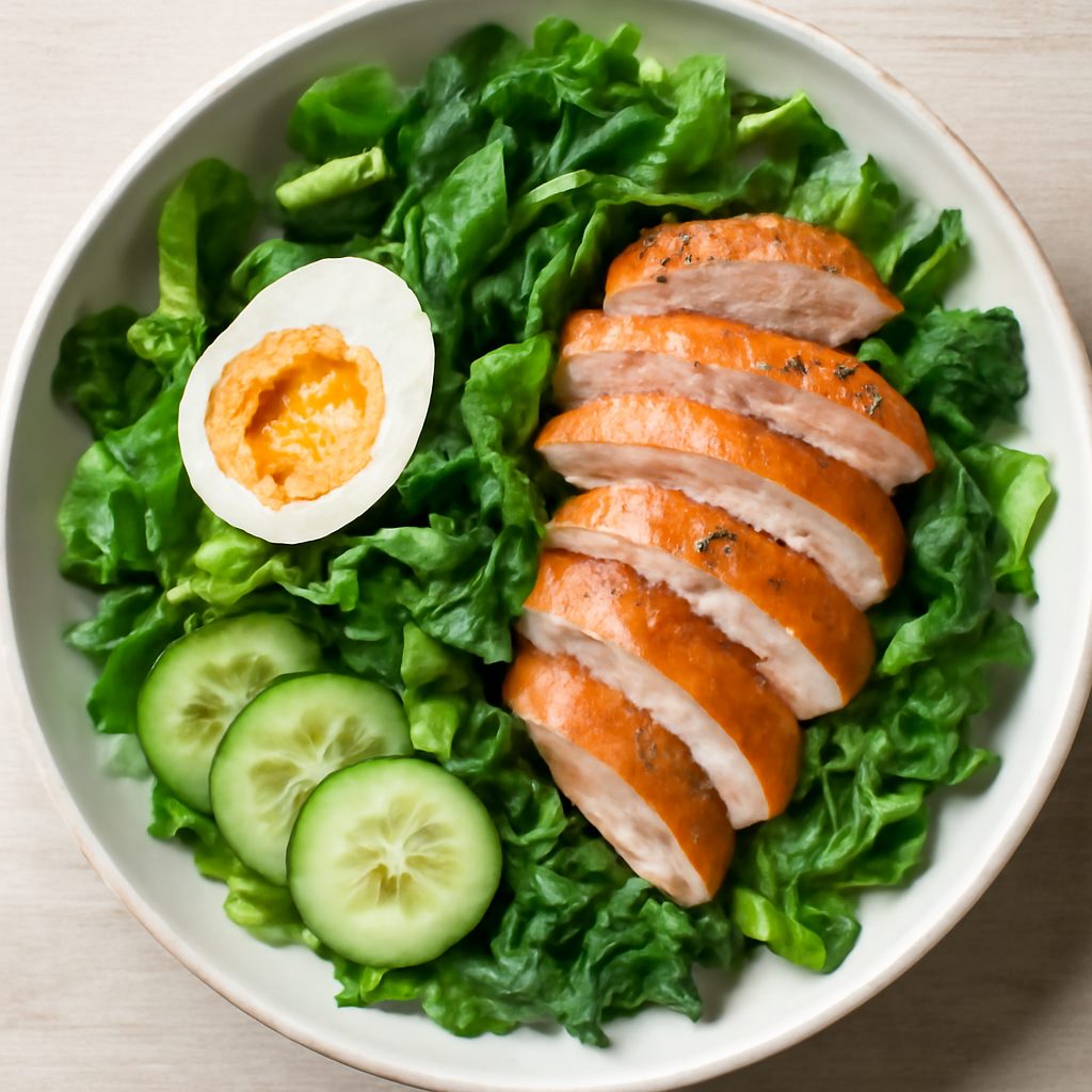Insalata verde con edamame, mele e vinaigrette