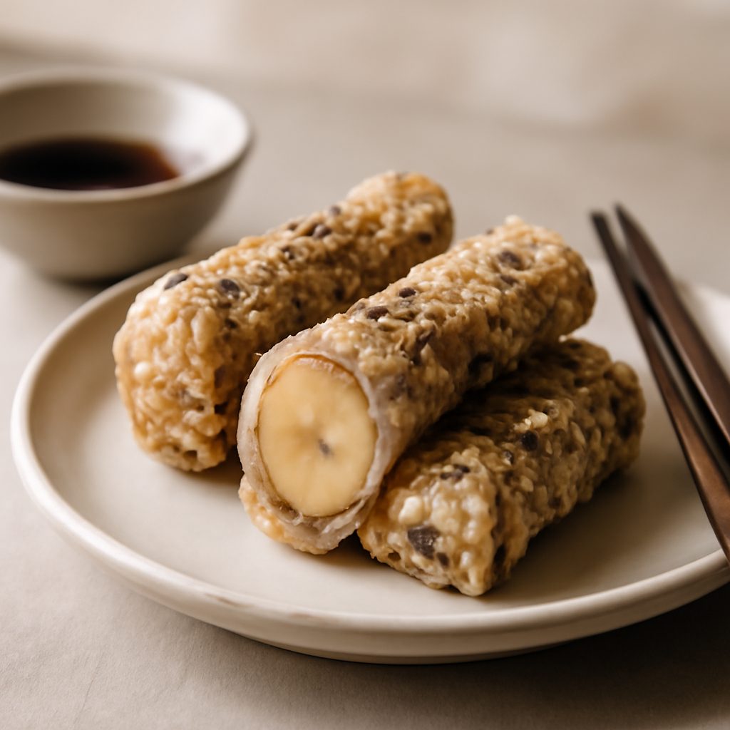 Involtini di banana e sesamo - Nems light asiatici