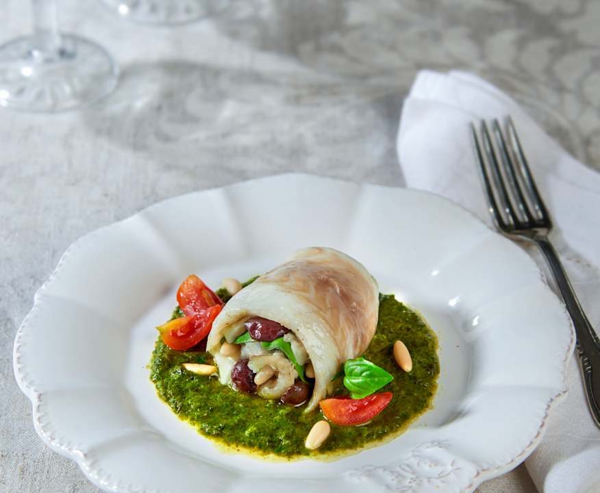 Involtini di branzino con crema di cime di rapa Low Carb