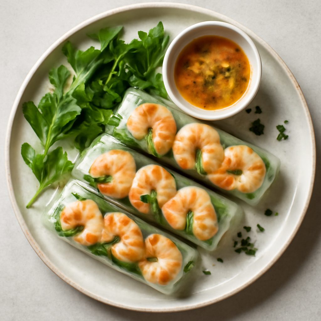 Involtini di Gamberi Vietnamiti con Salsa Agrodolce Low Carb