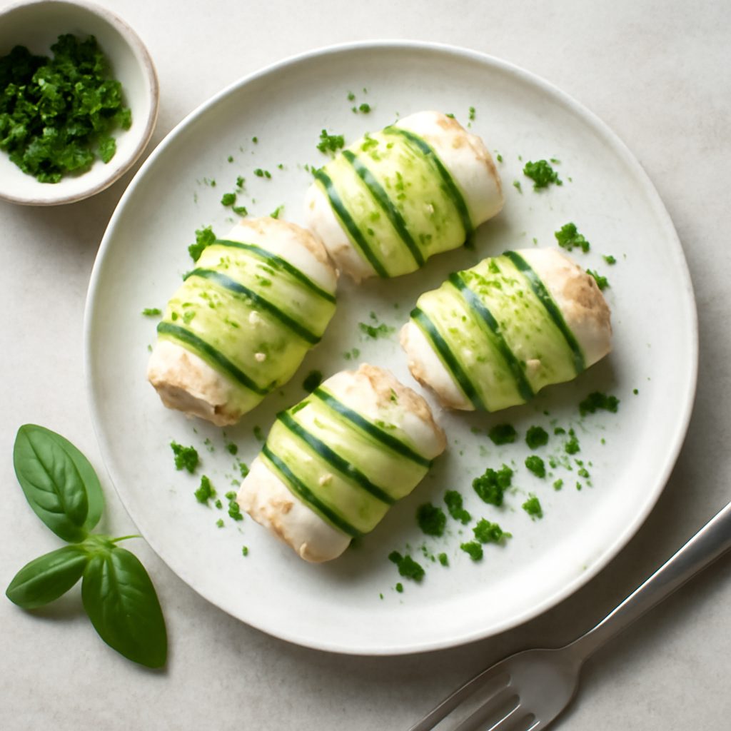 Involtini di nasello e zucchine senza cous cous