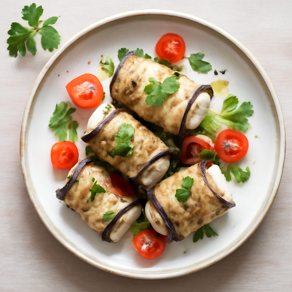 Involtini di pesce spada e melanzane proteici low-carb