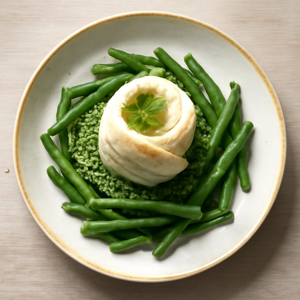 Involtini di platessa proteici con pesto di basilico e fagiolini fit