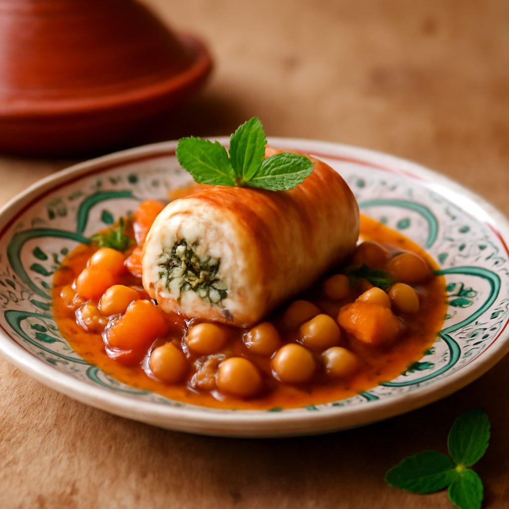 Involtini di pollo allo stile tajine light con frutta secca
